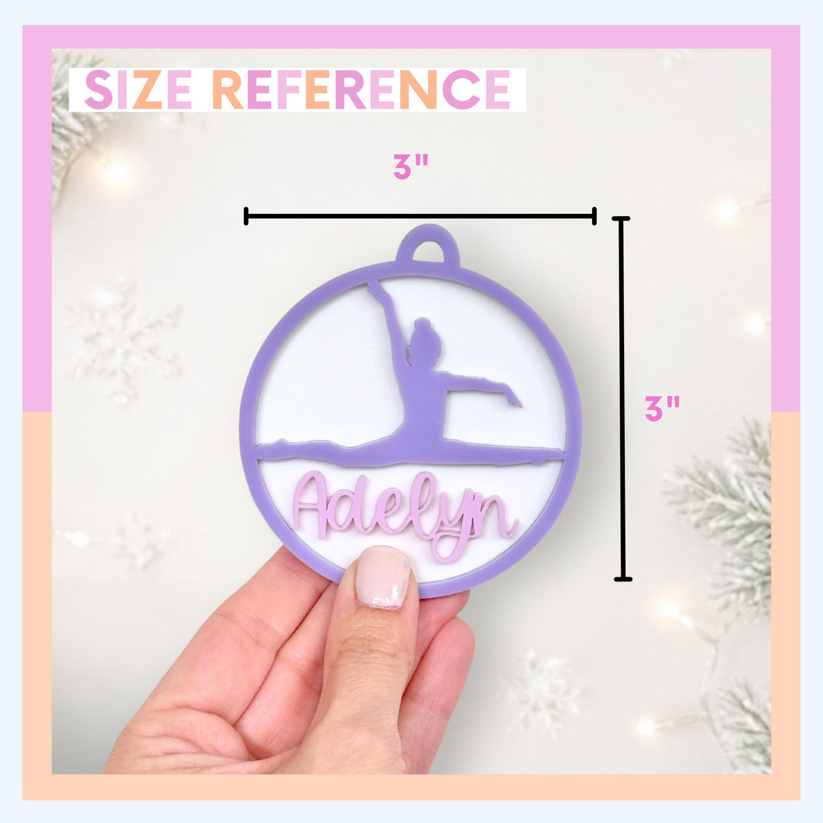 Gymnastics Ornament Personalized Gift for Gymnast Christmas Ornament Custom Acrylic Sports Ornament Gymnastics Team Gift Stocking Stuffer