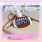 Custom Football Player Ornament Personalized Name Number Gift Acrylic Christmas Ornament Keepsake Coach Athlete Boy Sports Team Recognition Memento Durable Quality Construction Personalized Team Colors Design Christmas Stocking Stuffer Gift