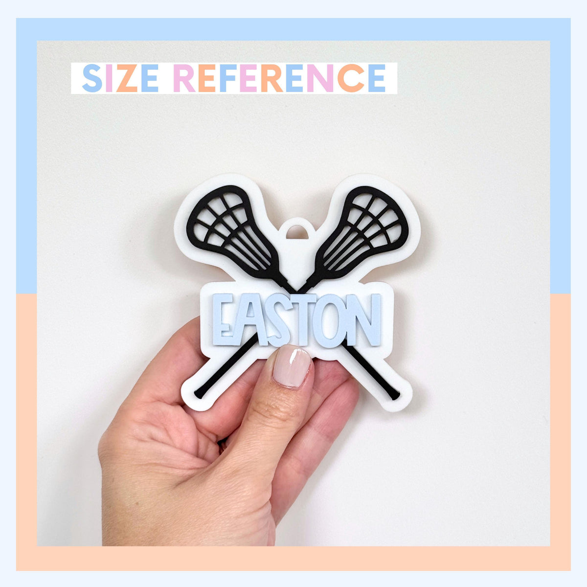 Lacrosse Bag Tag Personalized Gift Lacrosse Player Sports Backpack Identification Keychain Custom Name Acrylic Luggage Label Equipment