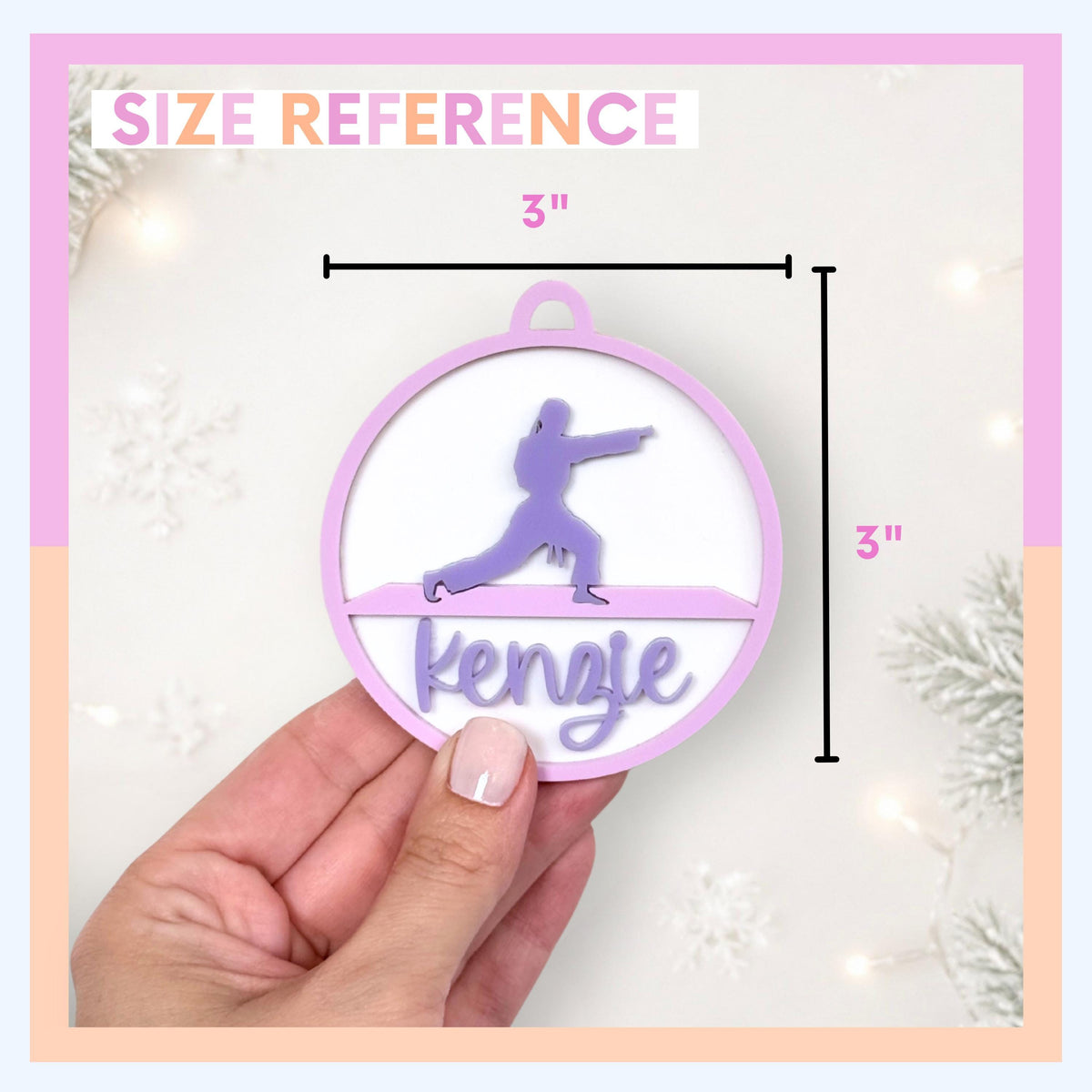 Martial Arts Ornament Personalized Taekwondo Karate Gift Christmas Ornament Sensei Coach Student Present Custom Name Acrylic Keepsake Kids