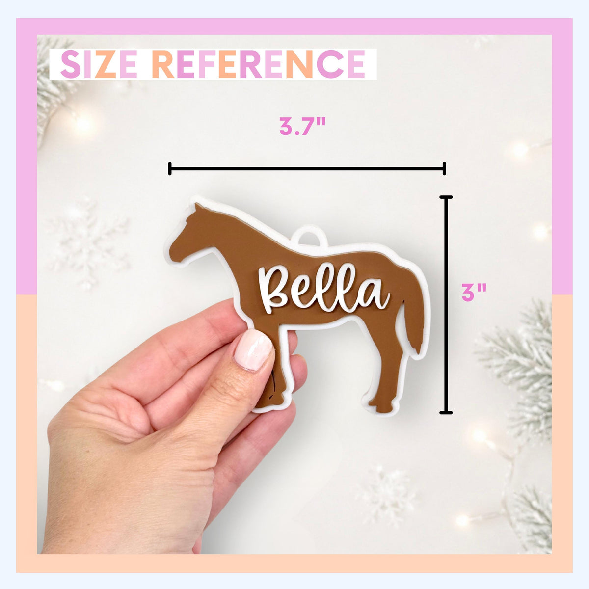 Horseback Riding Ornament Personalized Gift Christmas Tree Decoration Rider Custom Keepsake Acrylic Equestrian Present Horse Lover Ornament