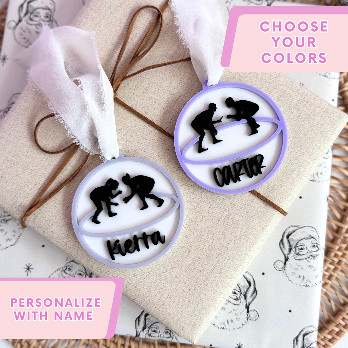 Wrestling Ornament for Wrestler Gift for Wrestling Coach Ornament Personalized Ornament for Kids Stocking Stuffer Ornament Gift for Mom