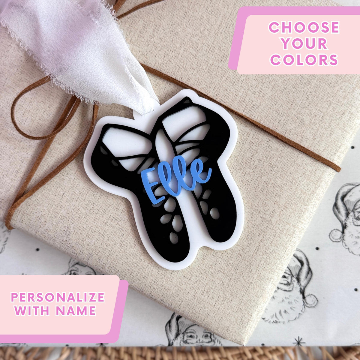 Irish Dance Ornament Personalized Gift Custom Name Acrylic Decoration Ghillies Design Christmas Keepsake Holiday Tree Hanging Memento Feis Competitor Present Dance Mom Stocking Stuffer Durable Material Personalized Colors Custom Design