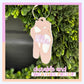 Ballet Bag Tag Personalized Gift for Dancer Keychain Dance Gift for Girl Stocking Stuffer Ballerina Keychain Pointe Shoes Dance Studio Gift