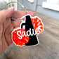 Team Spirit Squad Accessory Custom Cheerleader Bag Tag Personalized Name Label Acrylic Keychain Design Competition Practice Camp Gear Perfect Gift Stocking Stuffer Coach Present Backpack Identification Custom Team Colors Durable Lightweight