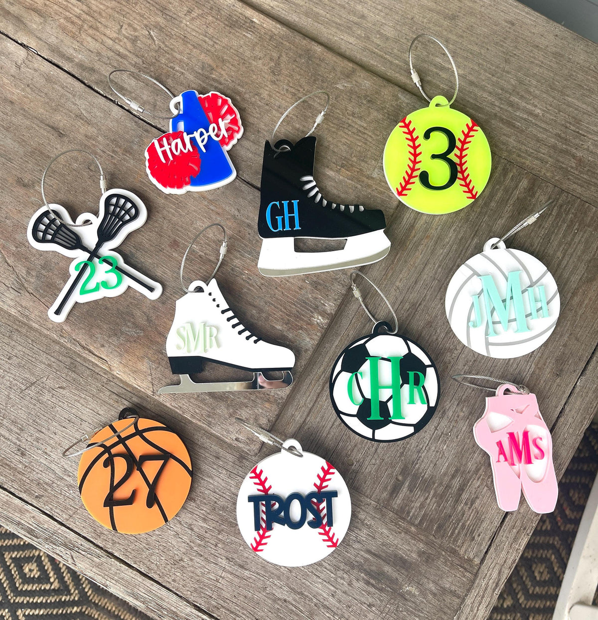 Cheer Bag Tag Custom Cheerleading Keychain Name Cheer Team Gift for Cheer Squad Accessories Cheerleader Stocking Stuffer Backpack Charm