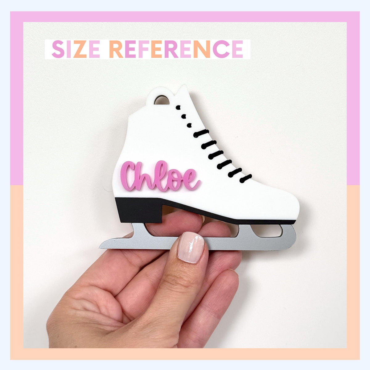 Figure Skating Keychain Skate Team Gift for Girl Stocking Stuffer Figure Skating Bag Tag Personalized Gift Luggage Bag Tag for Ice Skater