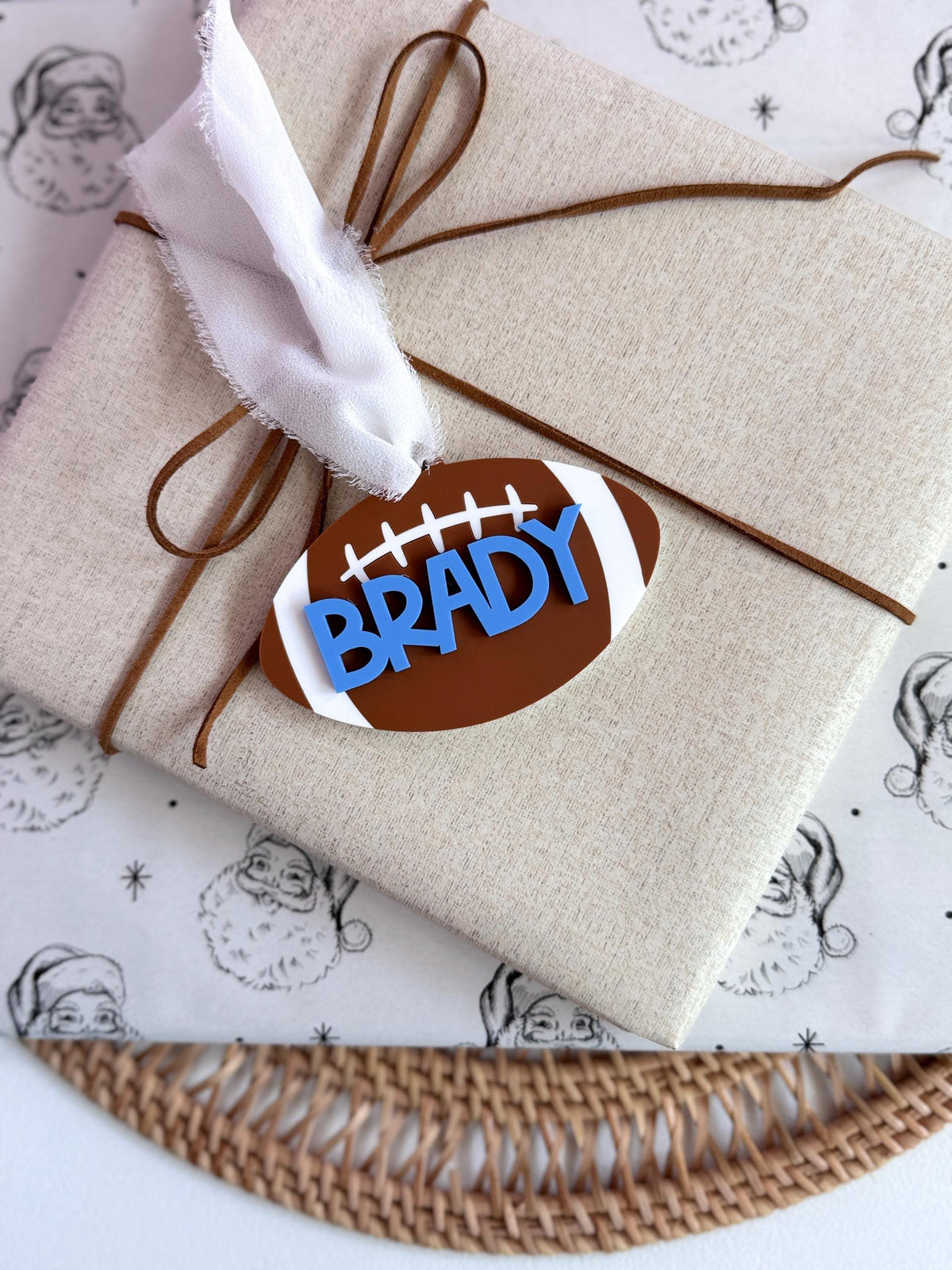 Football Ornament Personalized Gift Custom Christmas Ornament for Player Acrylic Sports Ornament Football Team Gift Idea Stocking Stuffer