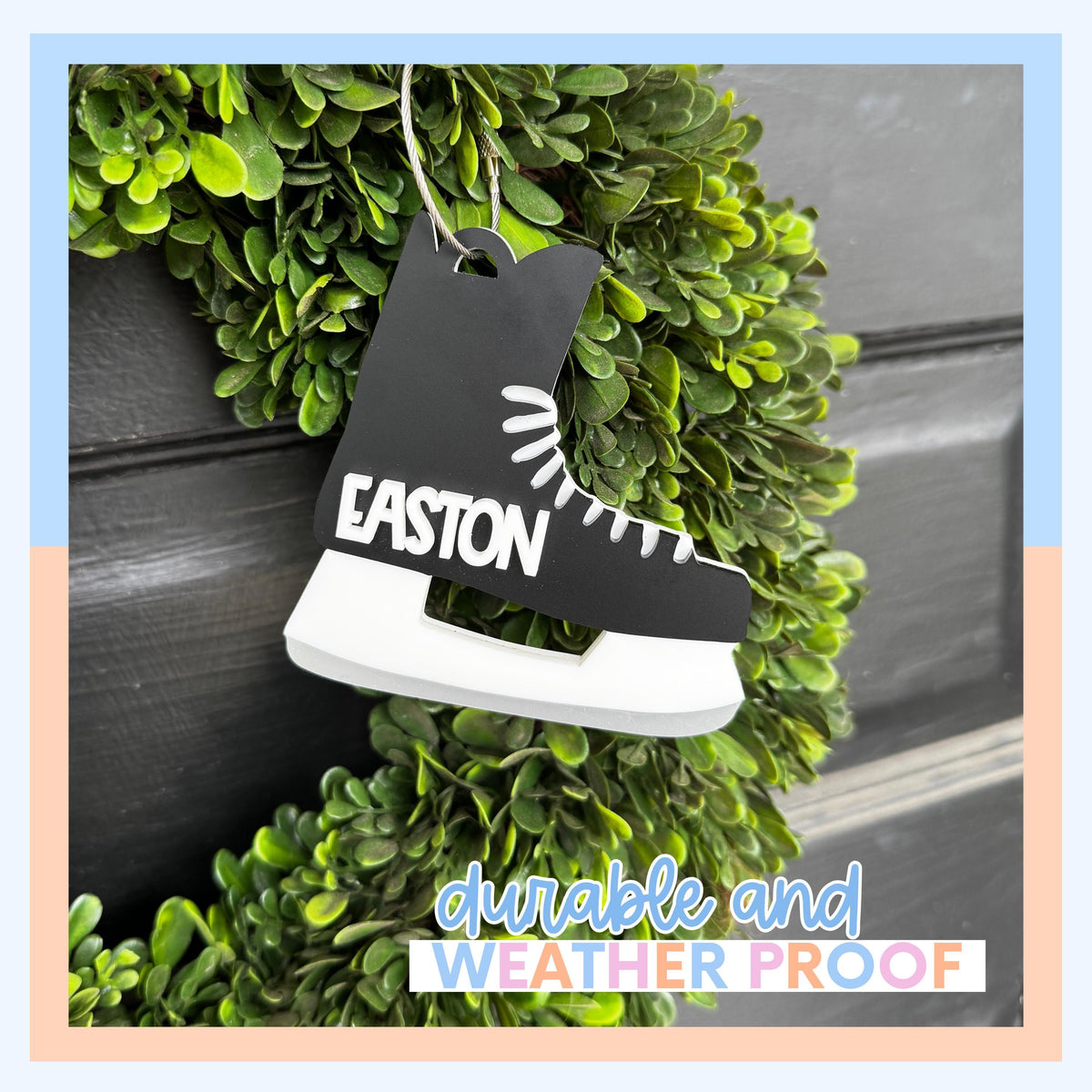 Hockey Bag Tag Personalized Gift for Kids Sports Backpack Luggage Tag Custom Name Keychain Sports Gift for Hockey Player Team Backpack Charm