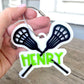 Lacrosse Bag Tag Personalized Gift Lacrosse Player Sports Backpack Identification Keychain Custom Name Acrylic Luggage Label Equipment