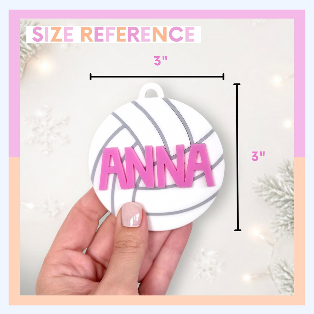 Volleyball Ornament Personalized Christmas Gift Volleyball Player Team Keepsake Coach Appreciation Present Custom Stocking Stuffer for Kids