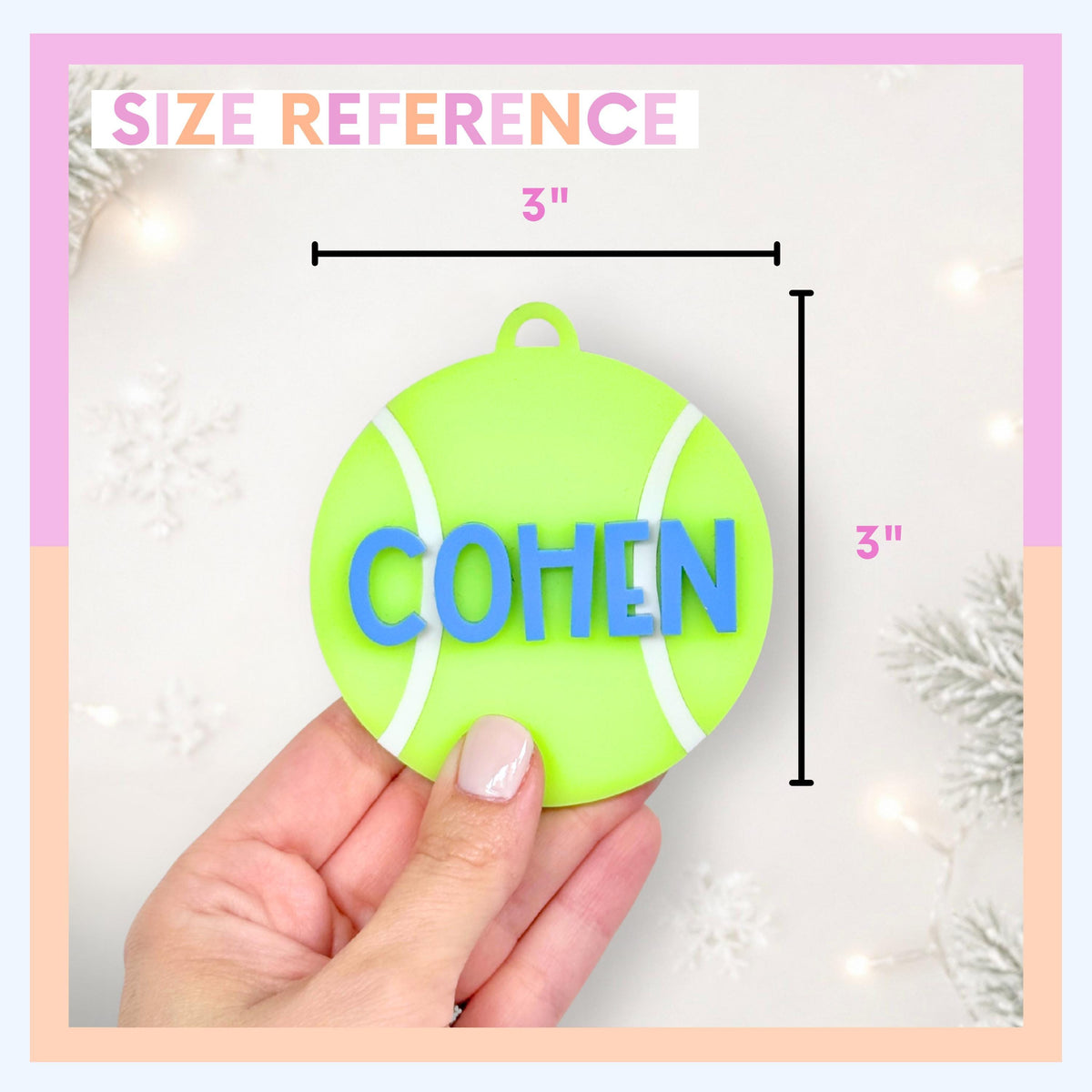 Tennis Ornament Personalized Christmas Gift for Coach Custom Player Ornament Keepsake Sports Team Athlete Stocking Stuffer Tennis Mom Gift