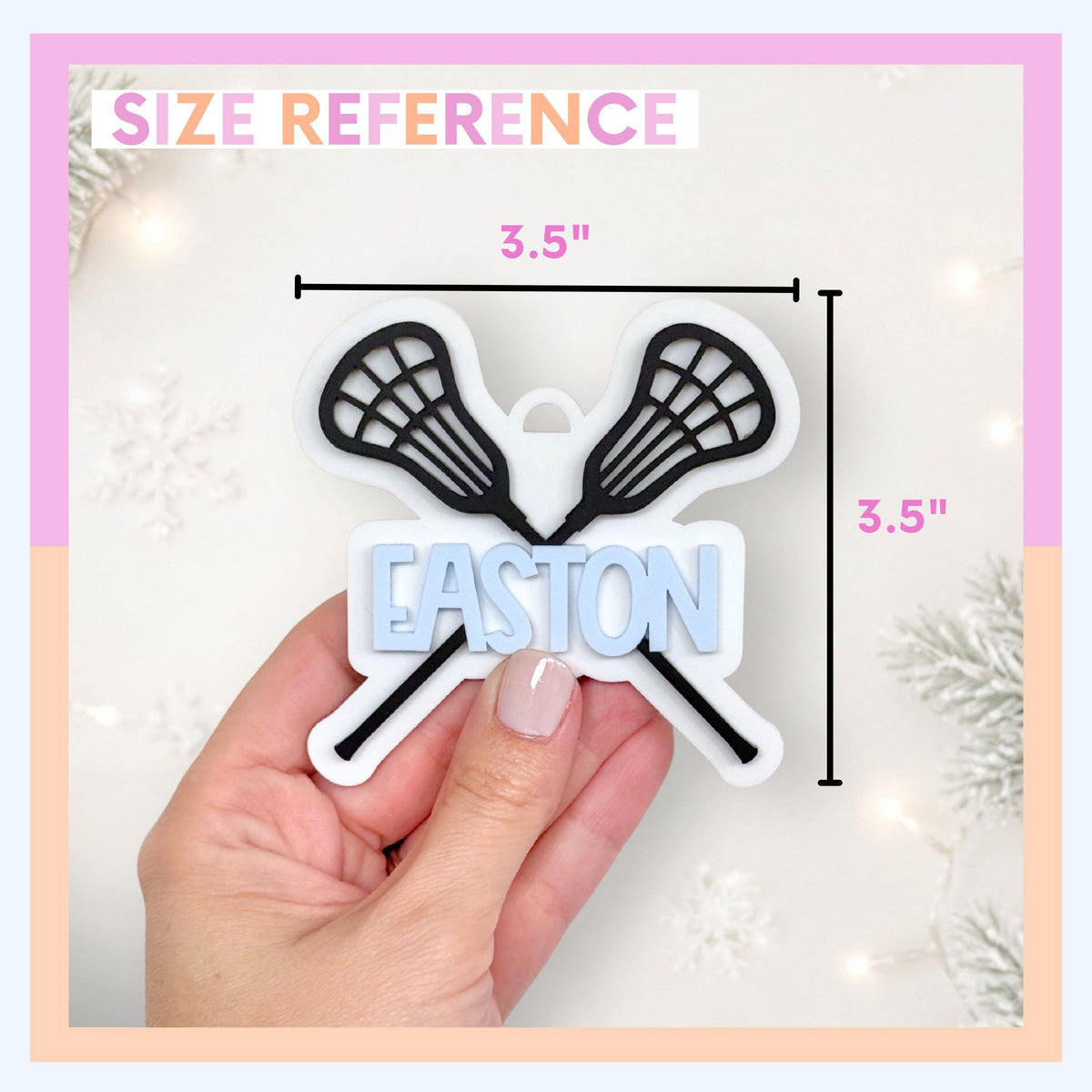 Lacrosse Ornament Personalized Gift for Kids Custom Lacrosse Gift Player Name Number Christmas Ornament Team Keepsake Lacrosse Coach Gift