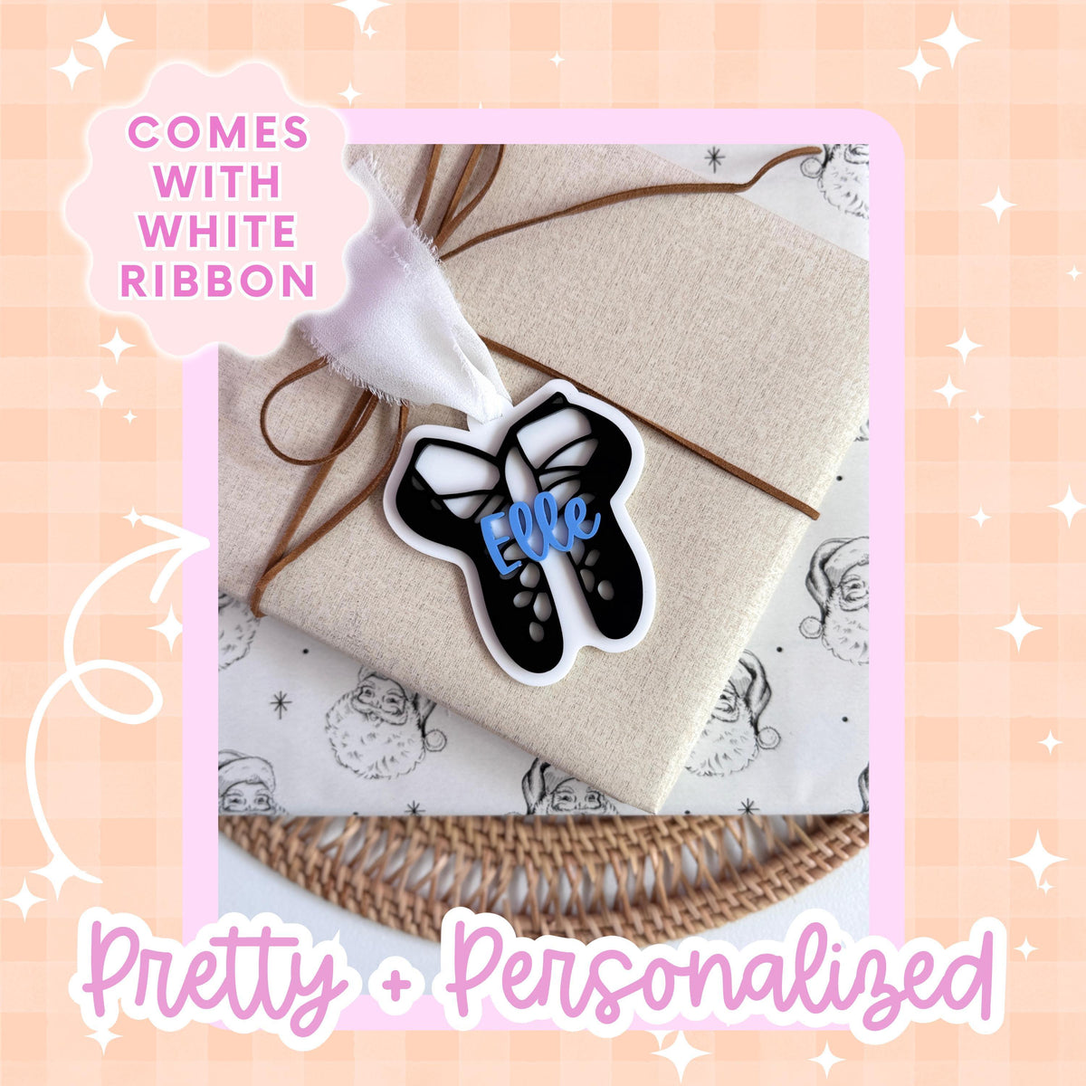 Custom Name Ornament Personalized Irish Dance Gift Acrylic Decoration Christmas Keepsake Ghillies Design Holiday Tree Hanging Dance Mom Stocking Stuffer Feis Competitor Present Durable Material Personalized Colors Custom Design Irish Dancer