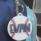 Baseball Bag Tag Personalized Gift for Boy Stocking Stuffer Custom Acrylic Sports Keychain Baseball Player Gift for Baseball Coach