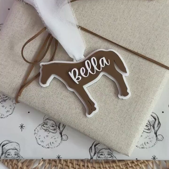 Horseback Riding Ornament Personalized Gift Christmas Tree Decoration Rider Custom Keepsake Acrylic Equestrian Present Horse Lover Ornament