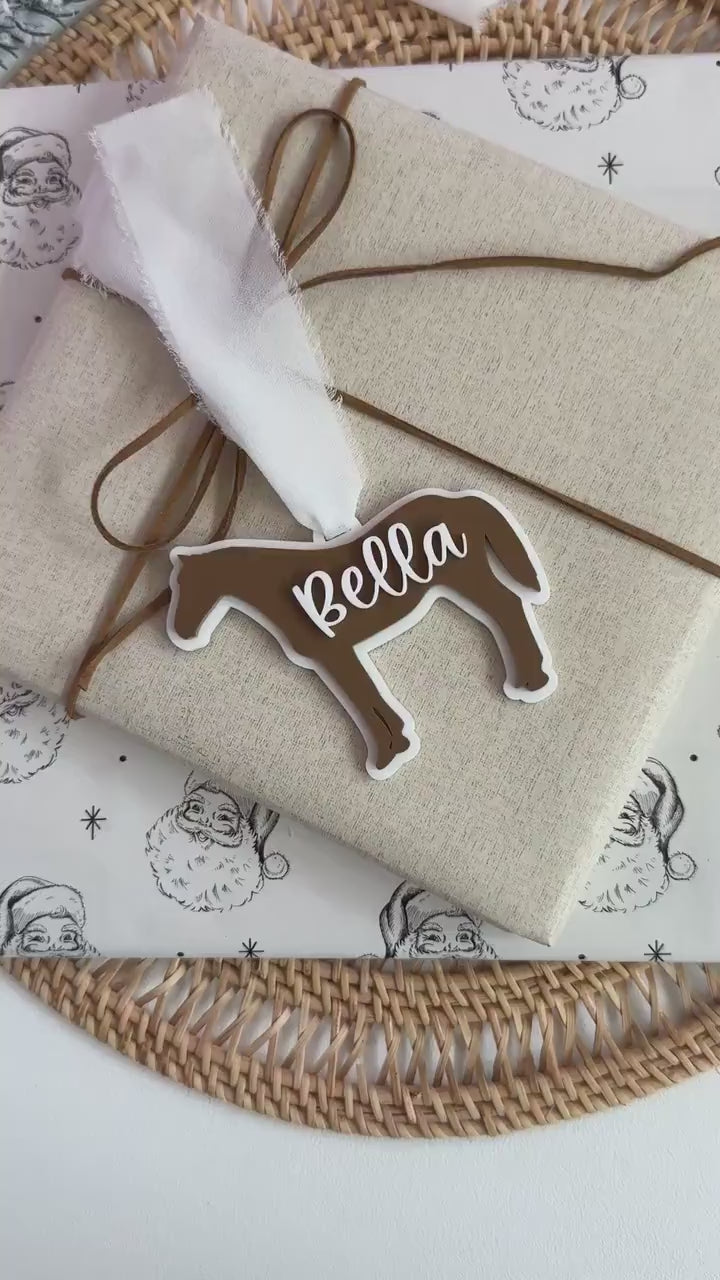 Horseback Riding Ornament Personalized Gift Christmas Tree Decoration Rider Custom Keepsake Acrylic Equestrian Present Horse Lover Ornament