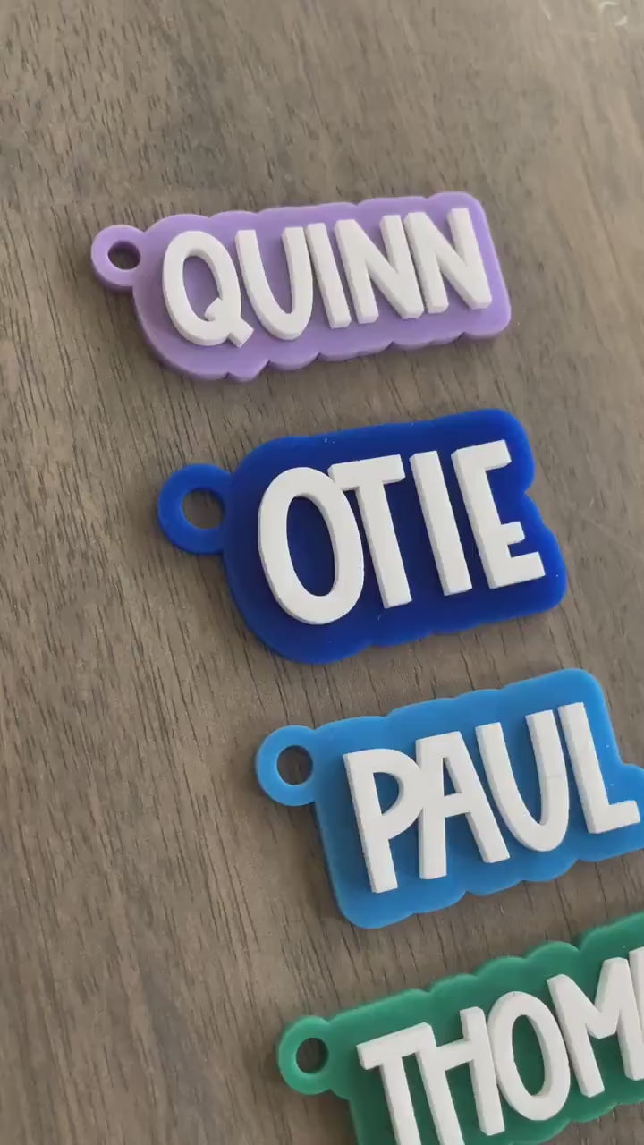 Personalized Keychain | Personalized Bag Tag | Personalized Gift | Backpack Tag | Gift for Boy/Girl | Bogg Bag Tag | Stocking Stuffer