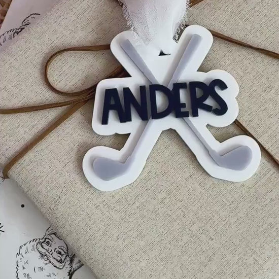 Golf Ornament Personalized Acrylic Name Christmas Ornament Golfer Gift Boy Girl Golf Team Gift Coach Custom Golf Ornament Stocking Stuffer