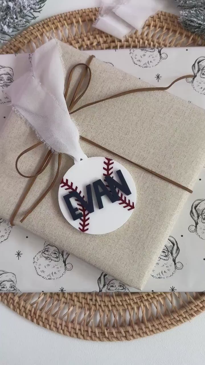 Baseball Ornament Personalized Christmas Ornament Custom Baseball Player Gift for Boy Acrylic Sports Ornament Baseball Mom Gift for Coach