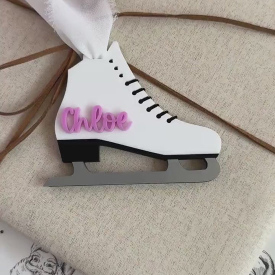 Figure Skating Ornament Personalized Ice Skating Christmas Ornament Figure Skater Gift for Girl Stocking Stuffer Skate Team Custom Ornament