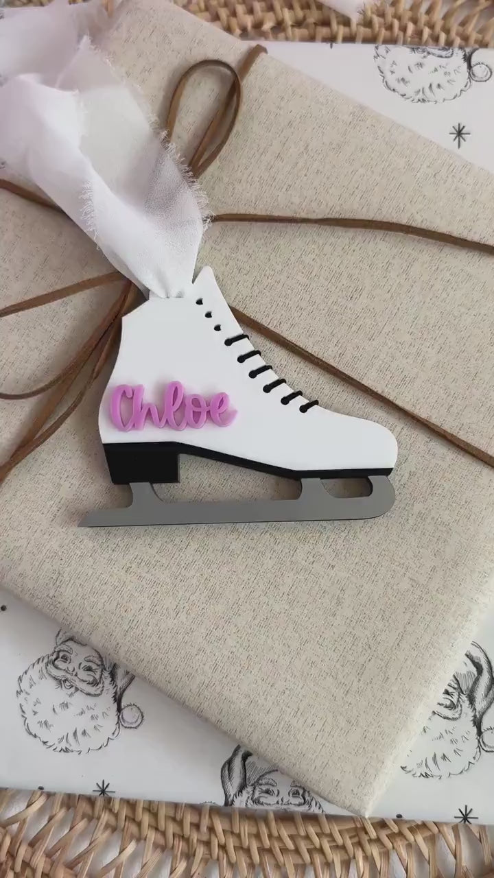 Figure Skating Ornament Personalized Ice Skating Christmas Ornament Figure Skater Gift for Girl Stocking Stuffer Skate Team Custom Ornament