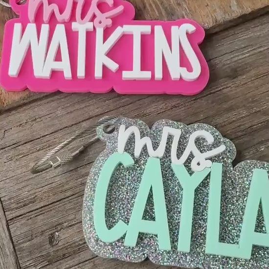 Teacher Gift | Personalized Bag Tag | Personalized Gift | Backpack Tag | Gift for Teacher | Bogg Bag Tag | Stocking Stuffer