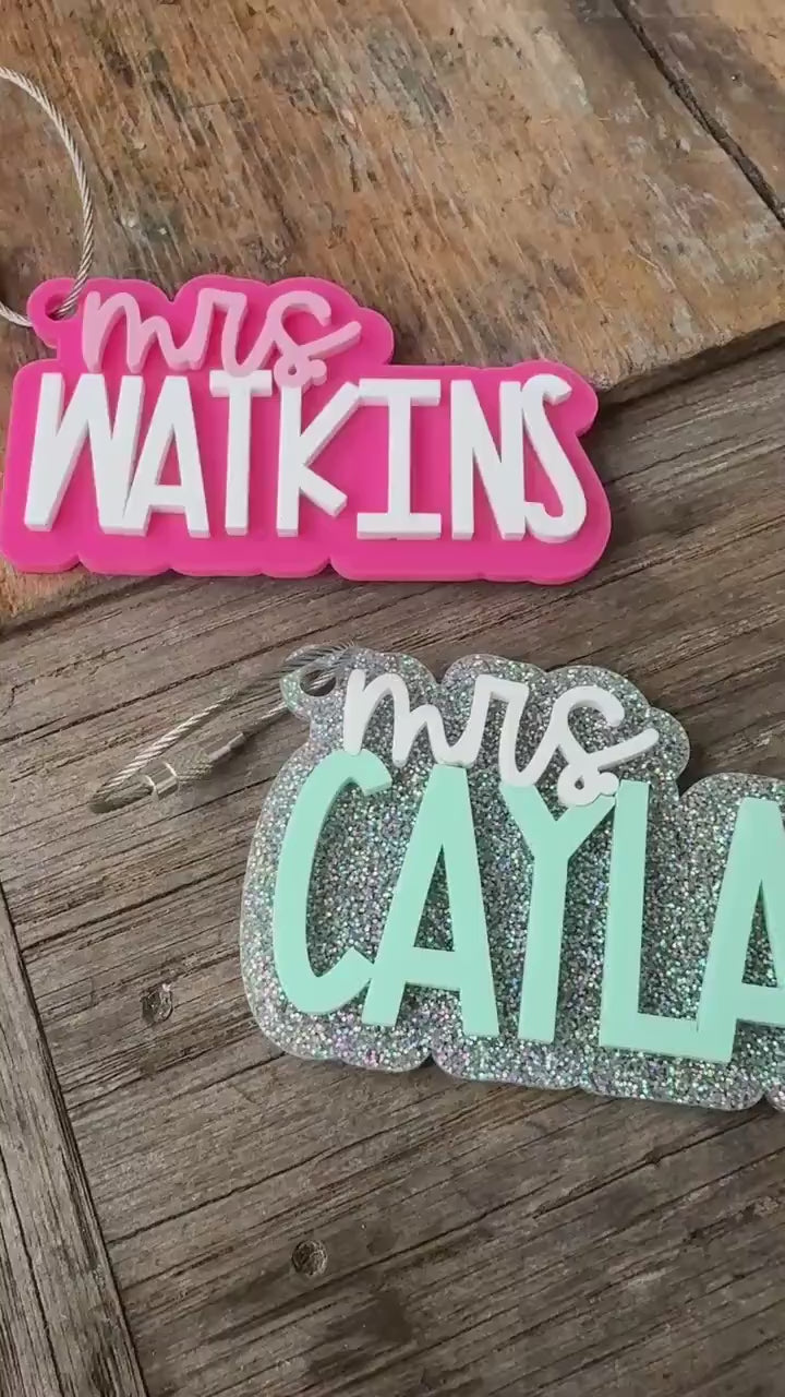 Teacher Gift | Personalized Bag Tag | Personalized Gift | Backpack Tag | Gift for Teacher | Bogg Bag Tag | Stocking Stuffer