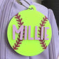 Softball Bag Tag Personalized Gift Acrylic Backpack Charm Keychain Custom Softball Stocking Stuffer Softball Player Gift for Softball Coach