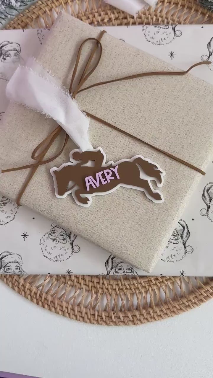 Horse Jumping Ornament Personalized Gift Horse Jumper Christmas Ornament Show Jumping Trainer Gift Equestrian Christmas Tree Ornament Custom