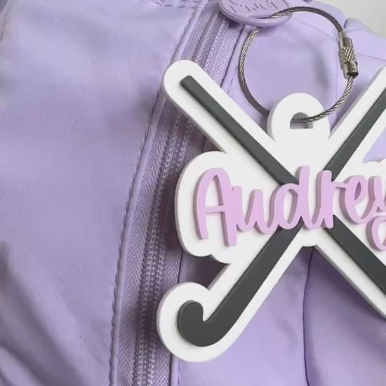 Field Hockey Bag Tag Gift for Girl Personalized Bag Tag Custom Name Keychain Acrylic Sports Tag Field Hockey Team Gift Stocking Stuffer