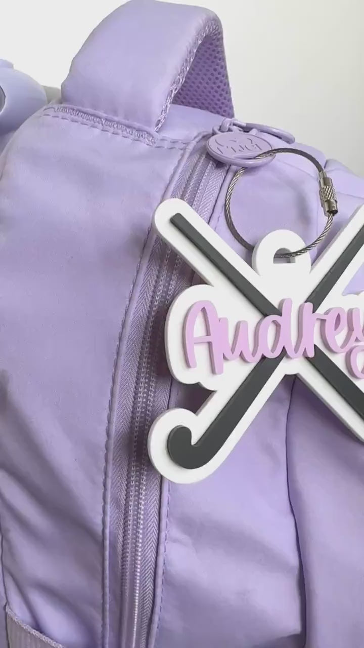 Field Hockey Bag Tag Gift for Girl Personalized Bag Tag Custom Name Keychain Acrylic Sports Tag Field Hockey Team Gift Stocking Stuffer