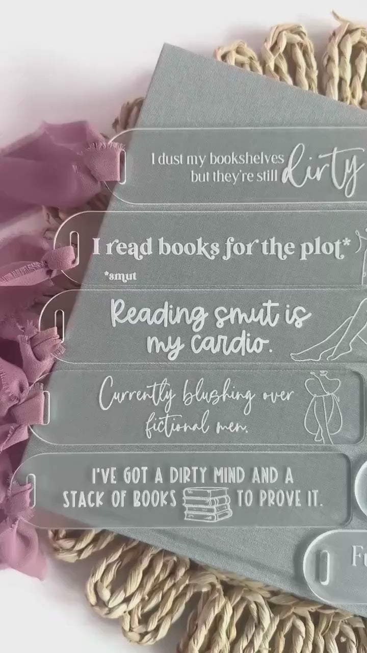 Smut Acrylic Bookmark with Funny Quote Snarky Book Gift NSFW Gift Spicy Reader Gift Smut Reader Gift Gift for Book Lover Spicy Book Gift