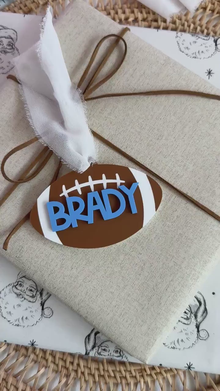 Football Ornament Personalized Gift Custom Christmas Ornament for Player Acrylic Sports Ornament Football Team Gift Idea Stocking Stuffer