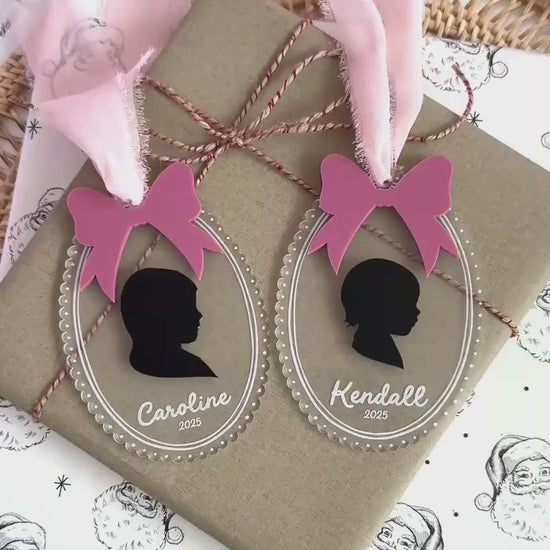 Silhouette Ornament Custom Ornament Keepsake Child Ornament Sentimental Gift Ornament Silhouette of Child Ornament for Kids Gift for Grandma