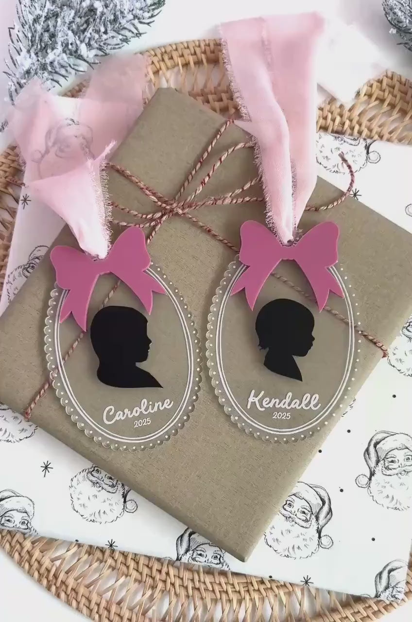 Silhouette Ornament Custom Ornament Keepsake Child Ornament Sentimental Gift Ornament Silhouette of Child Ornament for Kids Gift for Grandma