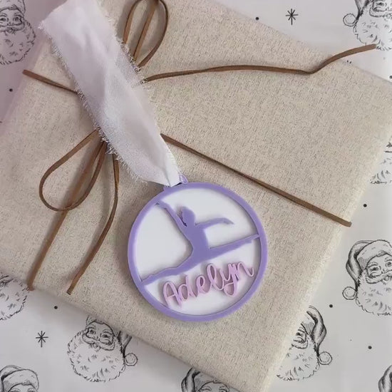 Gymnastics Ornament Personalized Gift for Gymnast Christmas Ornament Custom Acrylic Sports Ornament Gymnastics Team Gift Stocking Stuffer