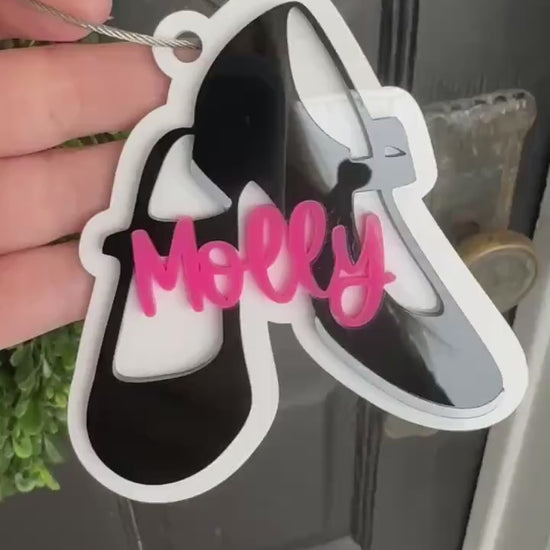 Personalized Tap Dance Bag Tag | Custom Name Dance Keychain | Tap Dancer Gift | For Dance Teacher | Tap Dance Backpack Tag | Dance Comp Gift