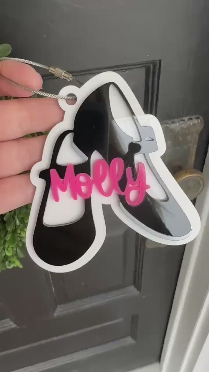 Personalized Tap Dance Bag Tag | Custom Name Dance Keychain | Tap Dancer Gift | For Dance Teacher | Tap Dance Backpack Tag | Dance Comp Gift