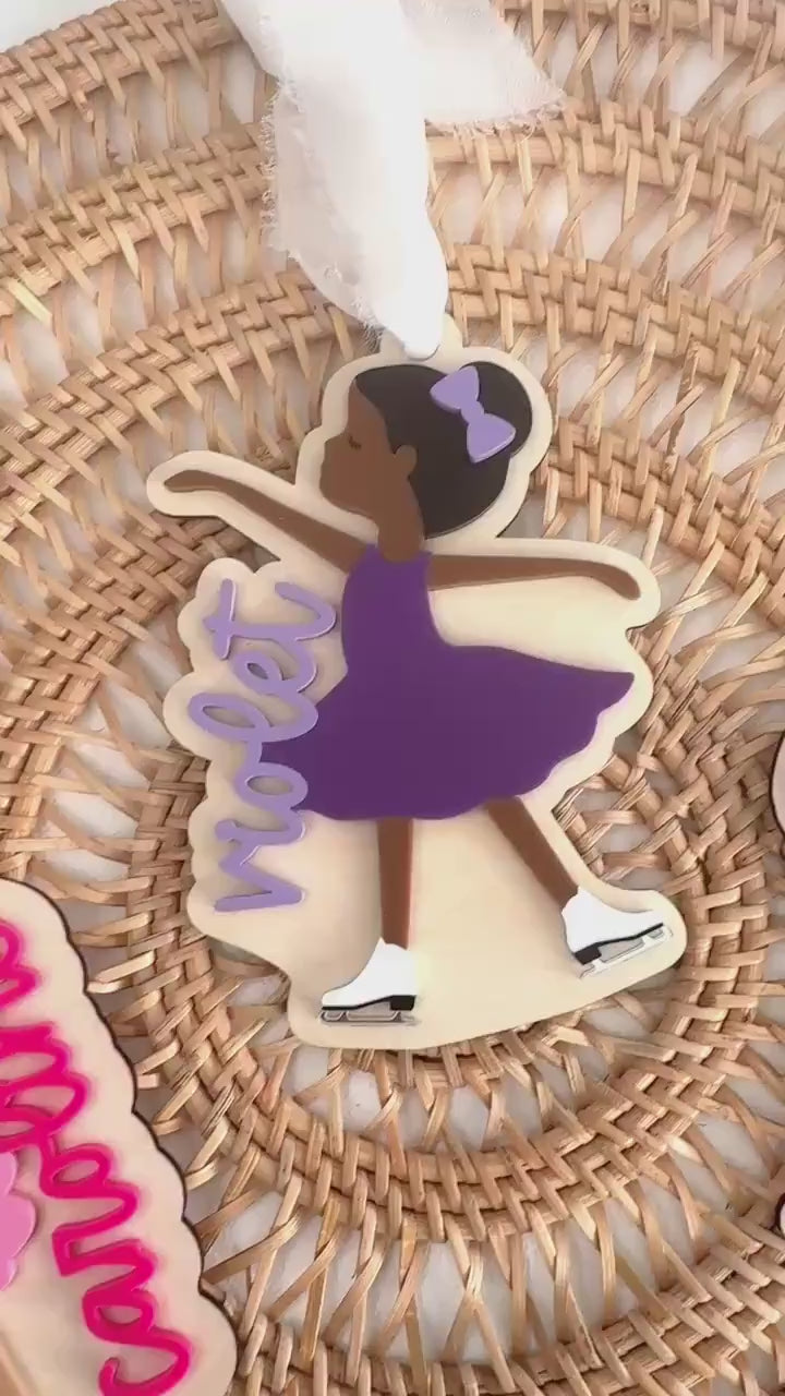 Figure Skating Ornament for Custom Ice Skater Gift or Keepsake