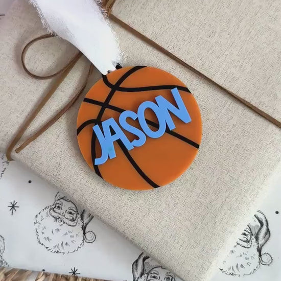 Basketball Ornament Personalized Custom Basketball Player Gift for Sports Team Christmas Ornament Stocking Stuffer Basketball Coach Gift