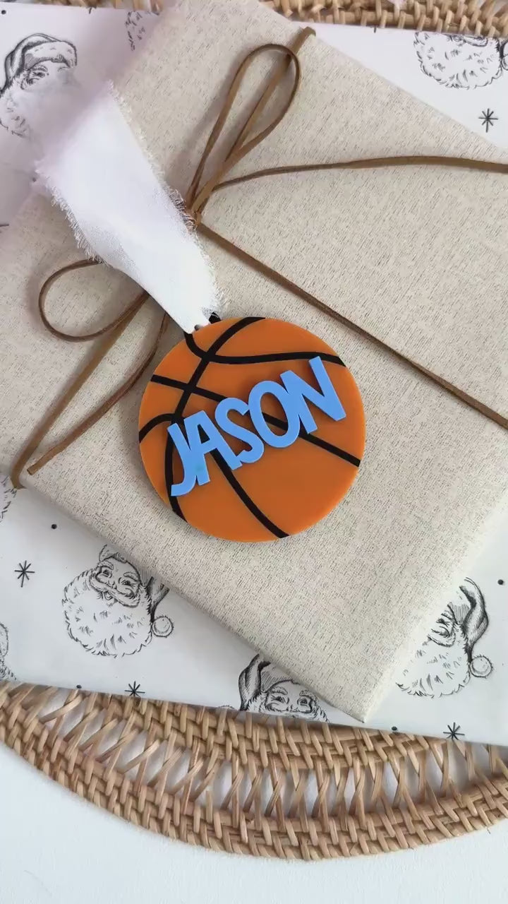 Basketball Ornament Personalized Custom Basketball Player Gift for Sports Team Christmas Ornament Stocking Stuffer Basketball Coach Gift