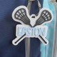 Lacrosse Bag Tag Personalized Gift Lacrosse Player Sports Backpack Identification Keychain Custom Name Acrylic Luggage Label Equipment