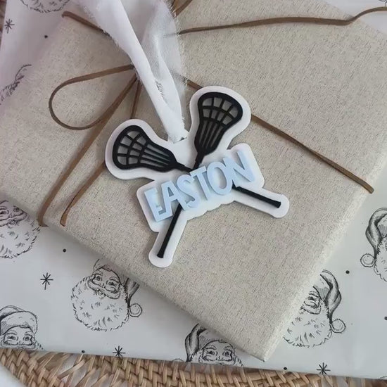 Lacrosse Ornament Personalized Gift for Kids Custom Lacrosse Gift Player Name Number Christmas Ornament Team Keepsake Lacrosse Coach Gift