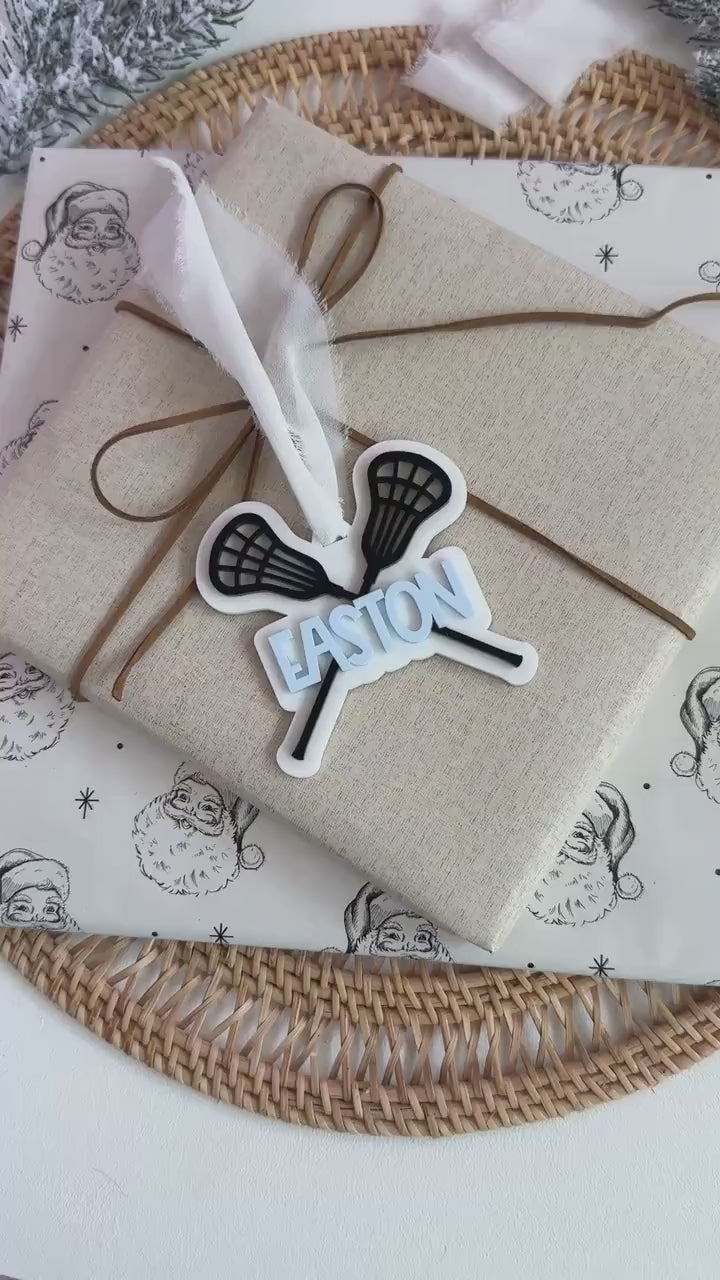 Lacrosse Ornament Personalized Gift for Kids Custom Lacrosse Gift Player Name Number Christmas Ornament Team Keepsake Lacrosse Coach Gift