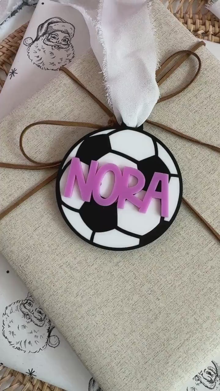 Soccer Ornament Personalized Christmas Gift Custom Player Name Acrylic Keepsake  Birthday Present Kid Stocking Stuffer Gift for Soccer Coach