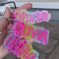 Name Keychain Bag Tag Tie Dye Acrylic Custom Backpack Tag for Kids School Bag Bogg Bag Accessory Colorful Gift Stocking Stuffer for Girl