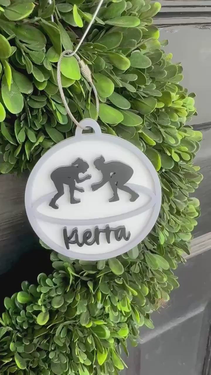 Wrestling Bag Tag for Kids Custom Name Wrestling Keychain Personalized Wrestling Gift Wrestling Coach Gift Wrestling Stocking Stuffer