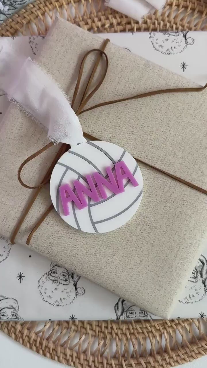 Volleyball Ornament Personalized Christmas Gift Volleyball Player Team Keepsake Coach Appreciation Present Custom Stocking Stuffer for Kids