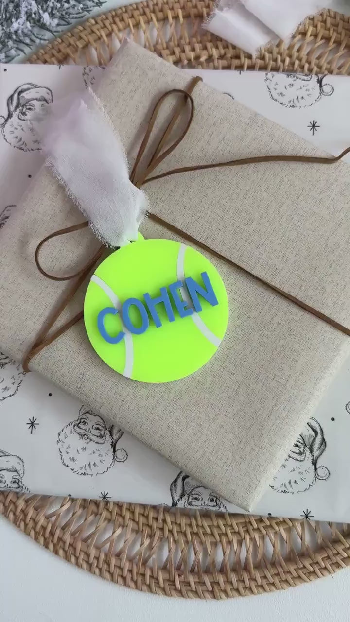 Tennis Ornament Personalized Christmas Gift for Coach Custom Player Ornament Keepsake Sports Team Athlete Stocking Stuffer Tennis Mom Gift